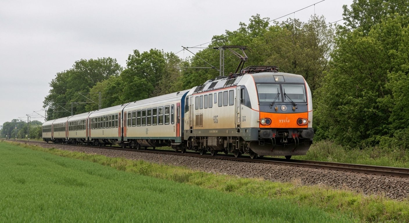 Train régional traversant la campagne